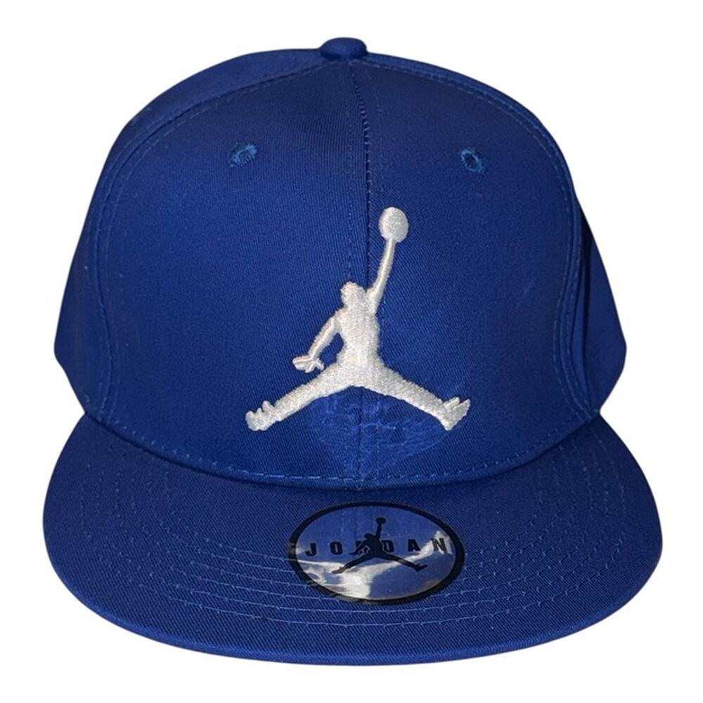 Nike Air Jordan Jumpman Snapback Hat Royal Blue White Logo Flat Brim
